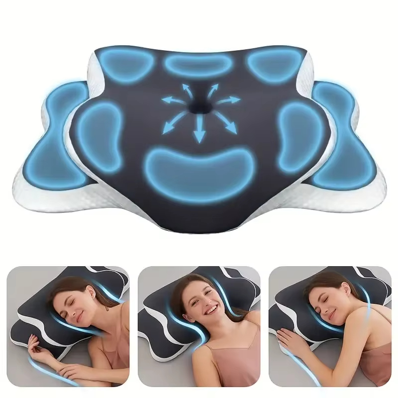 Memory Foam Orthopedic Pillow Neck Pain - Memory Foam Pillows Butterfly Shaped Relaxing