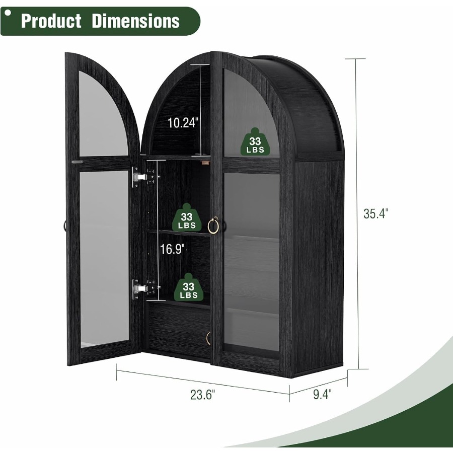 Arched Wall Cabinet with Tempe - Storage & Organization review and price