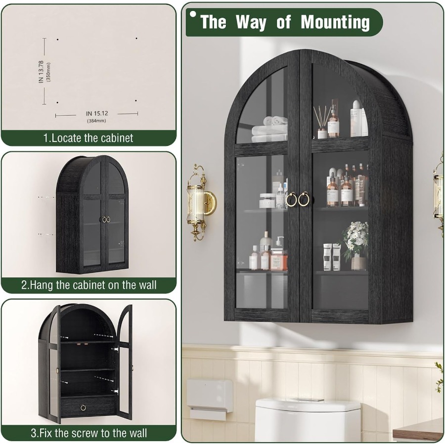 Arched Wall Cabinet with Tempe - Storage & Organization review and price