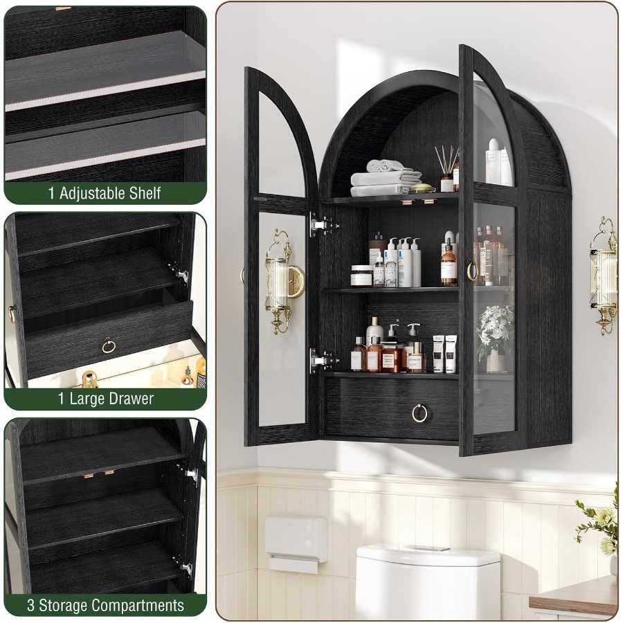 Arched Wall Cabinet with Tempe - Storage & Organization review and price