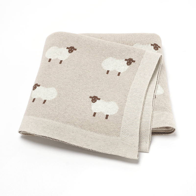 Cute Sheep Print Muslin Newbor - Muslin Cotton Bedspread review and price