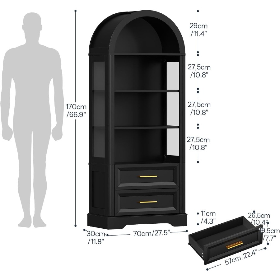 Display Cabinet, Tall Arched B - Storage & Organization review and price