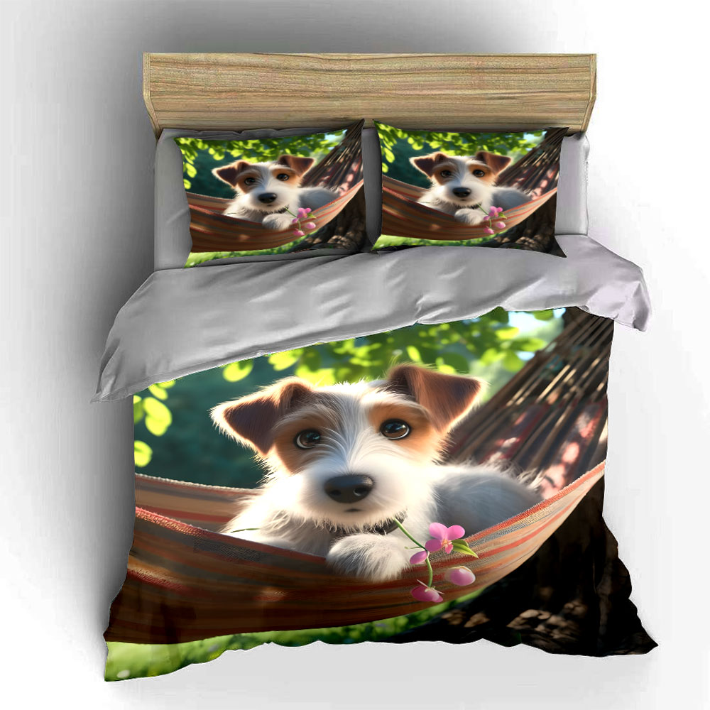 Cute Jack Russell Terrier on a - Duvet Cover Sets With Zipper review and price