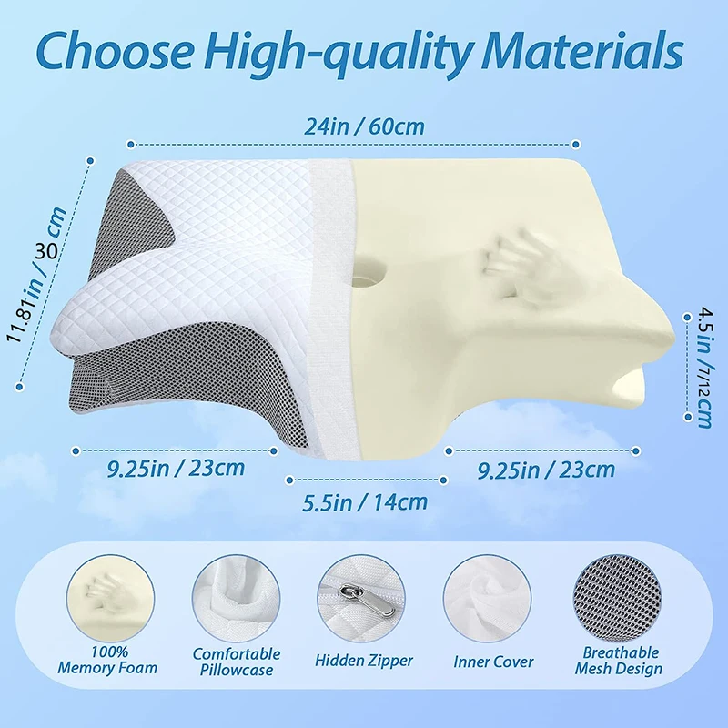 Orthopedic Contour Neck Pillow - Memory Foam Orthopedic Pillow Neck Pain review and price