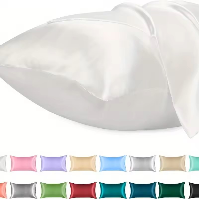 1PC Satin Pillowcase for Hair  - Satin Silk Pillowcase Hair Skin review and price