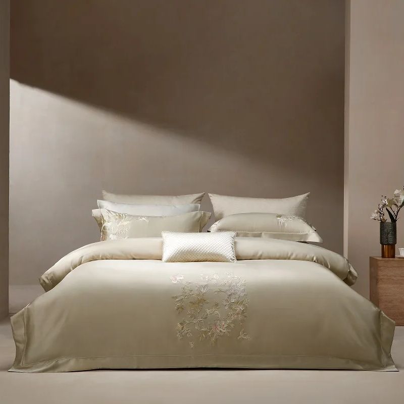 High Precision Brocade Lyocell - Aesthetic Floral Duvet Cover review and price